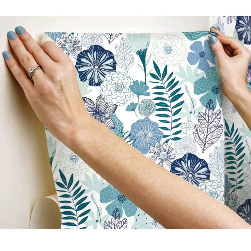 Roommates Perennial Blooms Peel And Stick Wallpaper